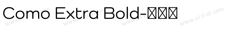 Como Extra Bold字体转换
